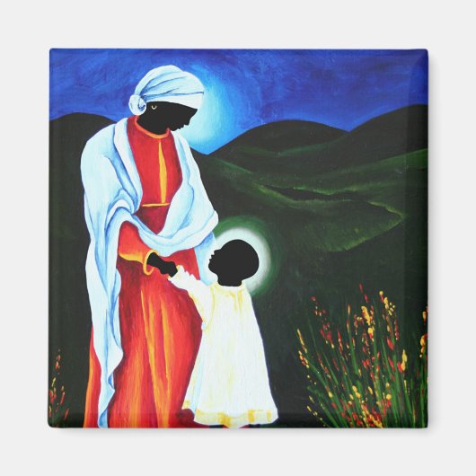 Madonna en kind - Eerste stappen 2008 Magneet (Voorkant)