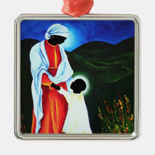 Madonna en kind - Eerste stappen 2008 Metalen Ornament
