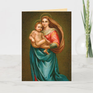 Madonna en kind Feestdagen Kaart