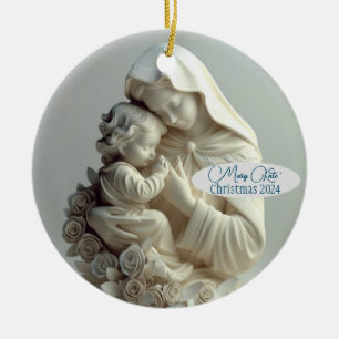 Madonna en kind gepersonaliseerd Ornament