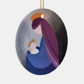 Madonna en kind - Hail Mary kerstversiering Keramisch Ornament (Rechts)