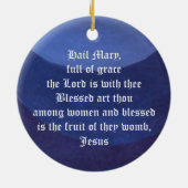 Madonna en kind - Hail Mary kerstversiering Keramisch Ornament (Achterkant)
