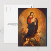 Madonna en kind in Glory ... Briefkaart (Voorkant / Achterkant)