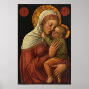 Madonna en kind, Jacopo Bellini (1450s) Poster