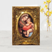 Madonna en kind kaart (Gele Bloem)