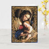 Madonna en kind kaart (Gele Bloem)