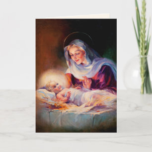 Madonna en kind. Kaarten voor fijne kerst