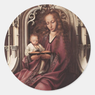 Madonna en Kind katholieke stickers 