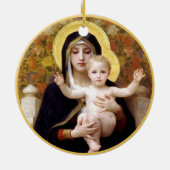 Madonna en kind keramisch ornament (Achterkant)