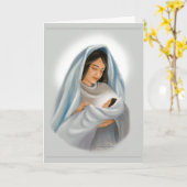 Madonna en kind kerst / vakantie Kaart (Gele Bloem)