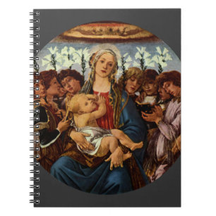 Madonna en kind met acht Angels van Botticelli Notitieboek