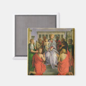 Madonna en Kind met acht heiligen, 1520s (temper) Magneet (Voorkant / Achterkant)