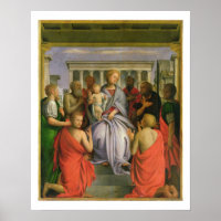 Madonna en Kind met acht heiligen, 1520s (temper)