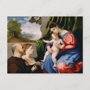 Madonna en kind met de Baby Sint John Briefkaart