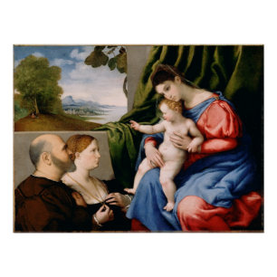 Madonna en kind met de Baby Sint John Perfect Poster