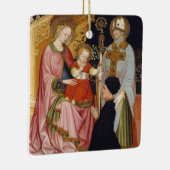 Madonna en kind met de donor keramisch ornament (Rechts)
