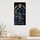 Madonna en Kind met engelen en portretten reageren Poster (Keuken)