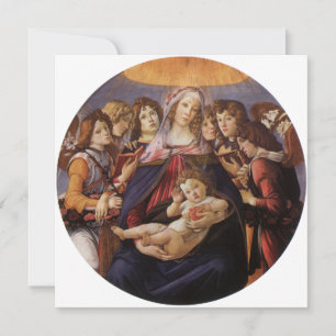 Madonna en kind met engelen van Sandro Botticelli