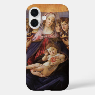 Madonna en kind met engelen van Sandro Botticelli iPhone 16 Hoesje