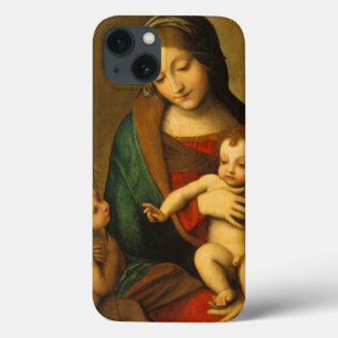 Madonna en kind met heiligen iPhone 13 hoesje
