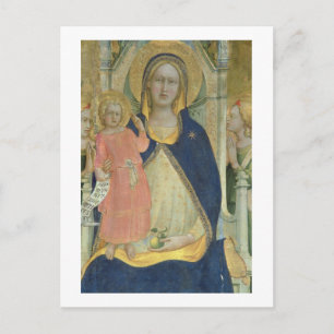 Madonna en Kind met heiligen, detail sh Briefkaart
