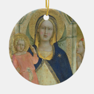 Madonna en Kind met heiligen, detail sh Keramisch Ornament
