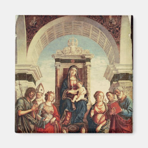 Madonna en kind met heiligen magneet