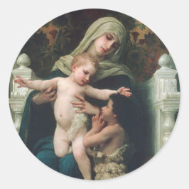 Madonna en kind met Johannes de Doper sticker
