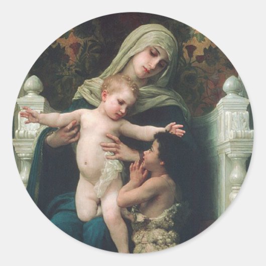 Madonna en kind met Johannes de Doper sticker (Voorkant)