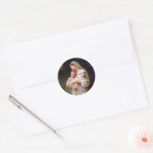 Madonna en kind met lam ronde sticker (Envelop)