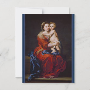 Madonna en kind met Rosary ... Briefkaart