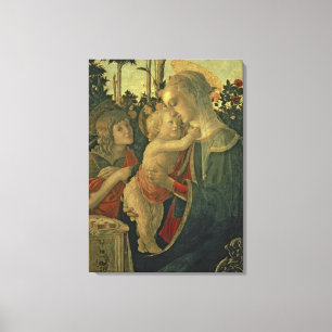 Madonna en Kind met Sint-Janskruid de Baptist (oli Canvas Afdruk