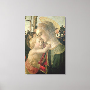 Madonna en Kind met Sint-John de Baptist, detai Canvas Afdruk
