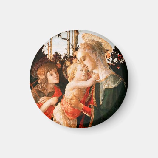 Madonna en kind met Sint-John de Baptist Magneet (Voorkant)