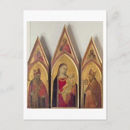 Madonna en kind met SS. Nicholas en Proculus, Briefkaart (Voorkant)