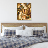 Madonna en kind met twee Angels Canvas Afdruk (Insitu (Slaapkamer))