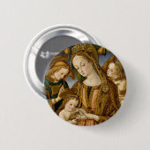 Madonna en kind met twee Angels Ronde Button 5,7 Cm (Voorkant /achterkant)