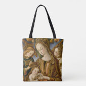 Madonna en kind met twee Angels Tote Bag (Achterkant)