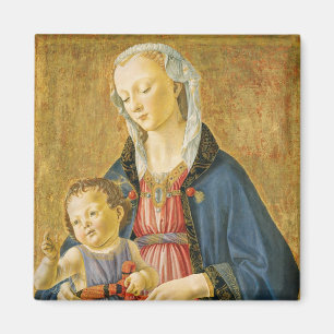 Madonna en kind met twee donoren, 1525-1530 magneet