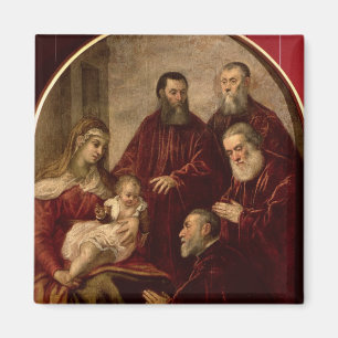 Madonna en kind met vier staatsmannen magneet