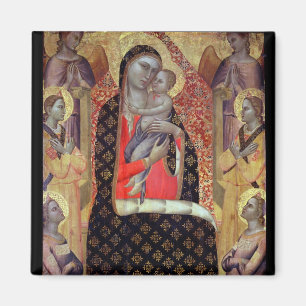 Madonna en kind met zes engelen (panel) magneet