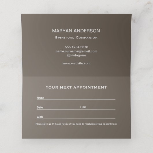 Madonna en kind met zilveren Lijst Afsprakenkaart (Binnenkant ongevouwen)