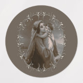  Madonna en kind met zilveren Lijst Labels (Design 1)