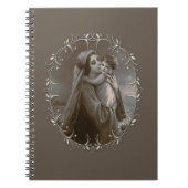 Madonna en kind met zilveren Lijst Notitieboek (Voorkant)