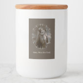 Madonna en kind met zilveren Lijst Voedselcontainer Etiket (Voorkant)