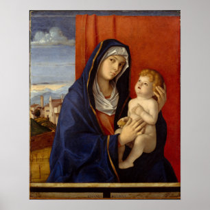 Madonna en Kind, ongeveer 1485 Poster