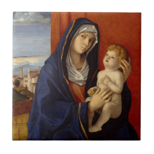 Madonna en kind, ongeveer 1485 tegeltje