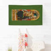 Madonna en kind op de troon Banner (Insitu)