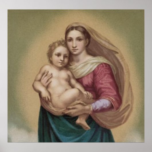 Madonna en kind Poster (Voorkant)