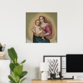 Madonna en kind Poster (Thuiskantoor)